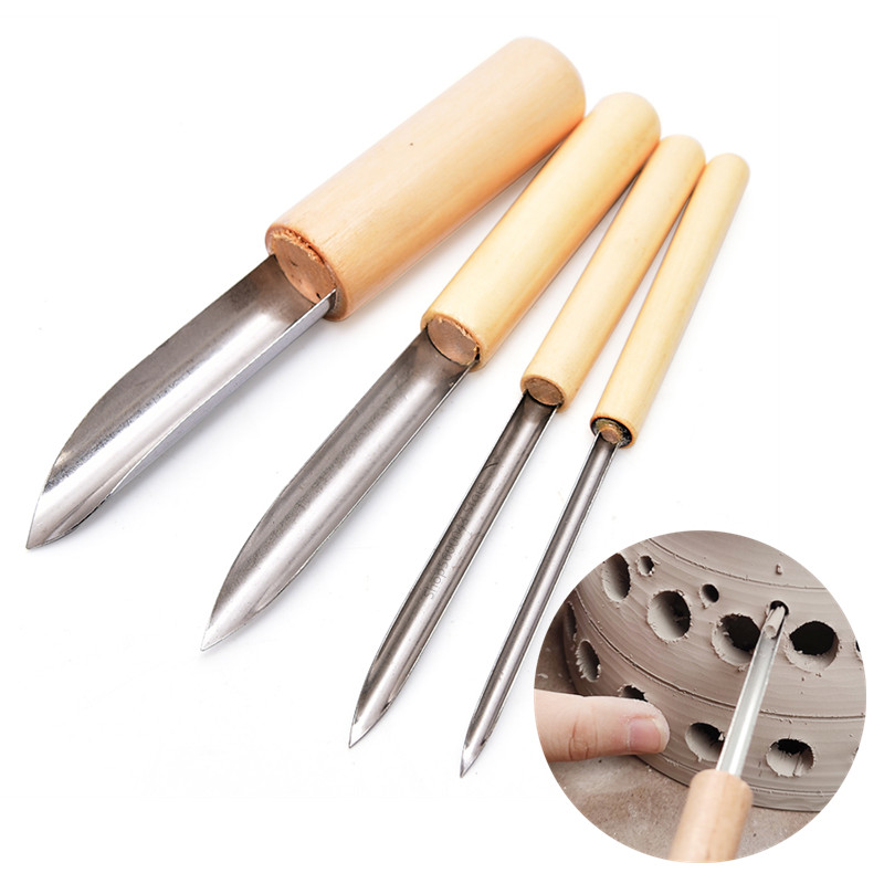 Wood Chisel Set - Çömlek aracı Puncher 4 adet/takım paslanmaz